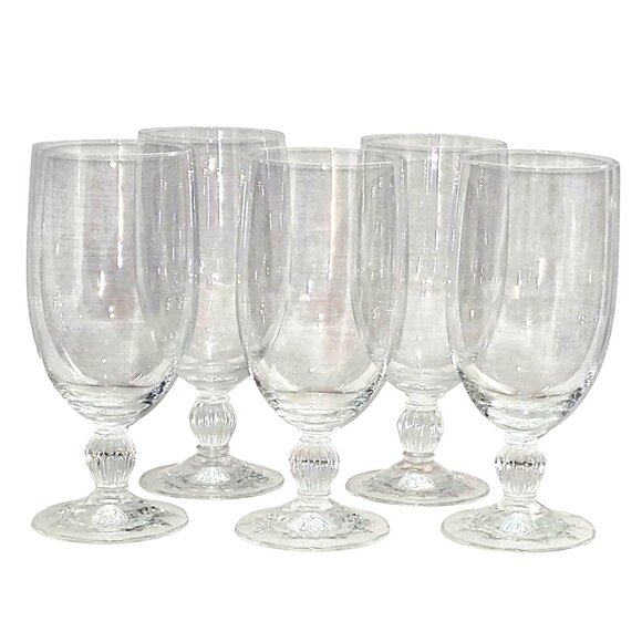 5 Mikasa Royal Manor Iced Tea Glasses 7.25" clear minimalist elegant Austria - Picture 1 of 9